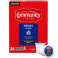 Community Coffee House Blend Coffee Pods, Medium Dark Roast, Compatible with Keurig 2.0, 24 Count