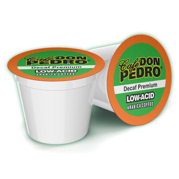 Cafe Don Pedro Decaf Coffee Pods - Low Acid 100% Arabica, 72 K-Cups, 1 Count