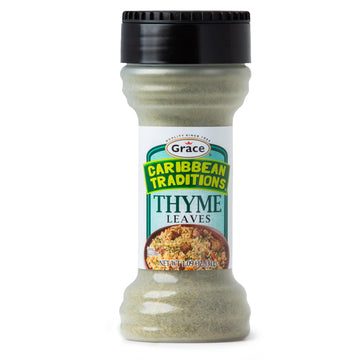 Grace Caribbean Traditions Thyme Leaves - Thyme Fresh Tomillo Seco Seasoning - Dried Thyme Seasoning Herb Spices for Cooking