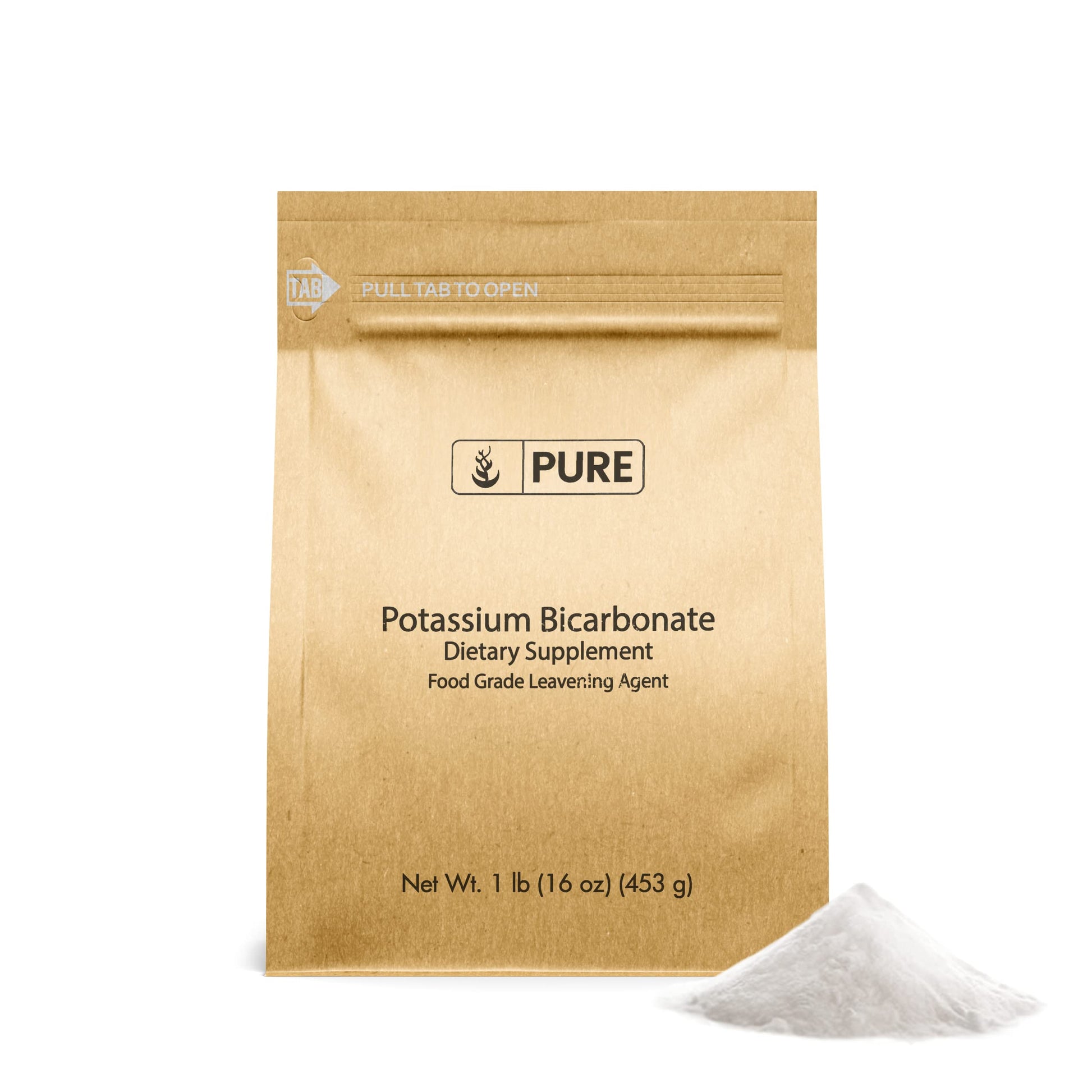 PURE ORIGINAL INGREDIENTS Potassium Bicarbonate - 16 Ounce - Food Safe Electrolyte Leavening Agent