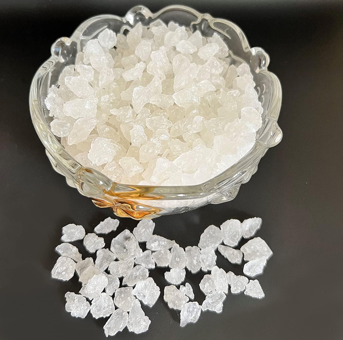 Sweetglob Old Fashioned White Rock Candy Crystals (Lump Rock Sugar Candy (Large Crystal), 2 Pound)