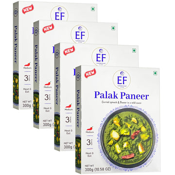 Eastern Feast - Palak Paneer, Ready to Eat Spinach & Paneer Meals, (Pack of 4), Vegetarian, Gluten Free