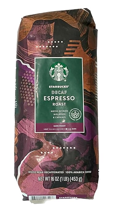 Starbucks Decaf Espresso Whole Bean Coffee, 16 oz