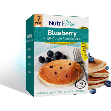 NutriWise - High Protein 15g Pancake | 7/Box | Weight Loss, Diet, KETO Friendly, Hunger Control, Meal Replacement | Low Calorie,