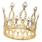 Janou Crown Tiara Cake Topper Crystal Children Hair Ornaments For Wedding Birthday Baby Shower Party Cake Decoration (Gold)