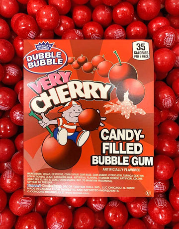 Very Cherry Dubble Bubble Gumballs | Candy Filled Bubble Gum Balls 1'' | 1.5 Pounds
