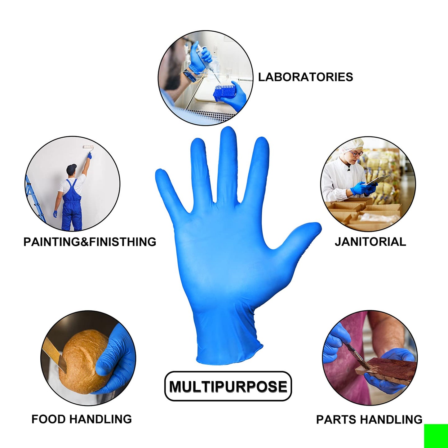 Peipu Nitrile Gloves Disposable Gloves (Medium, 100-Count), 4 Mil,Powder Free, Cleaning Service Gloves, Latex Free