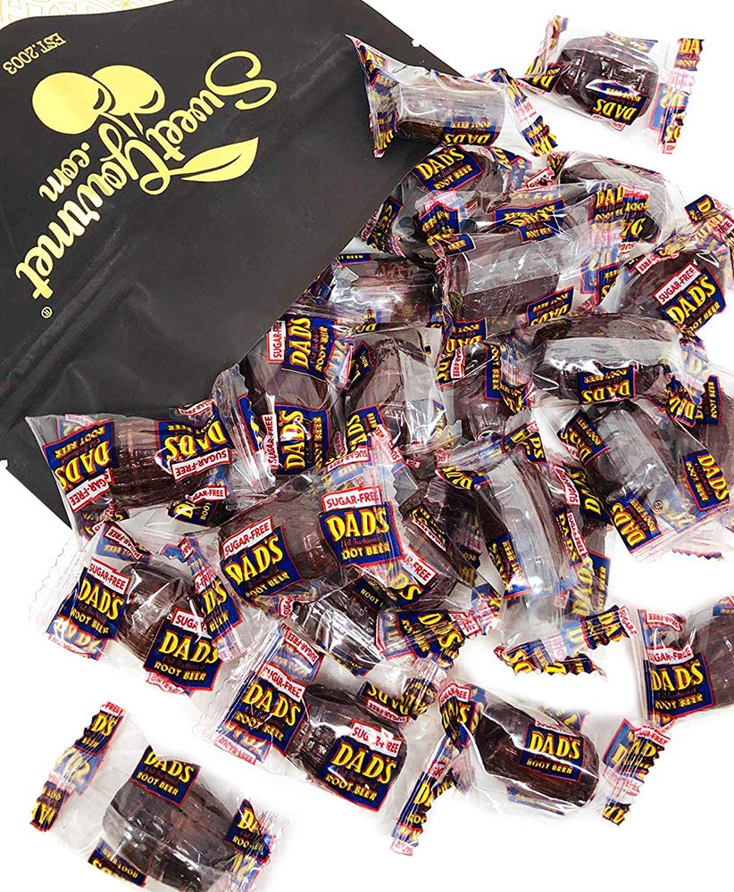 SweetGourmet Dad’s Sugar-Free Root malt-inspired Barrels | Bulk Hard Candy Zero-Sugar | 1 Pound