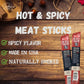 Sugar-Free Hot Meat Sticks | High Protein, Low Carb, Keto, Gluten Free, No Msg, Healthy Snack Stick | Individually Wrapped Snack