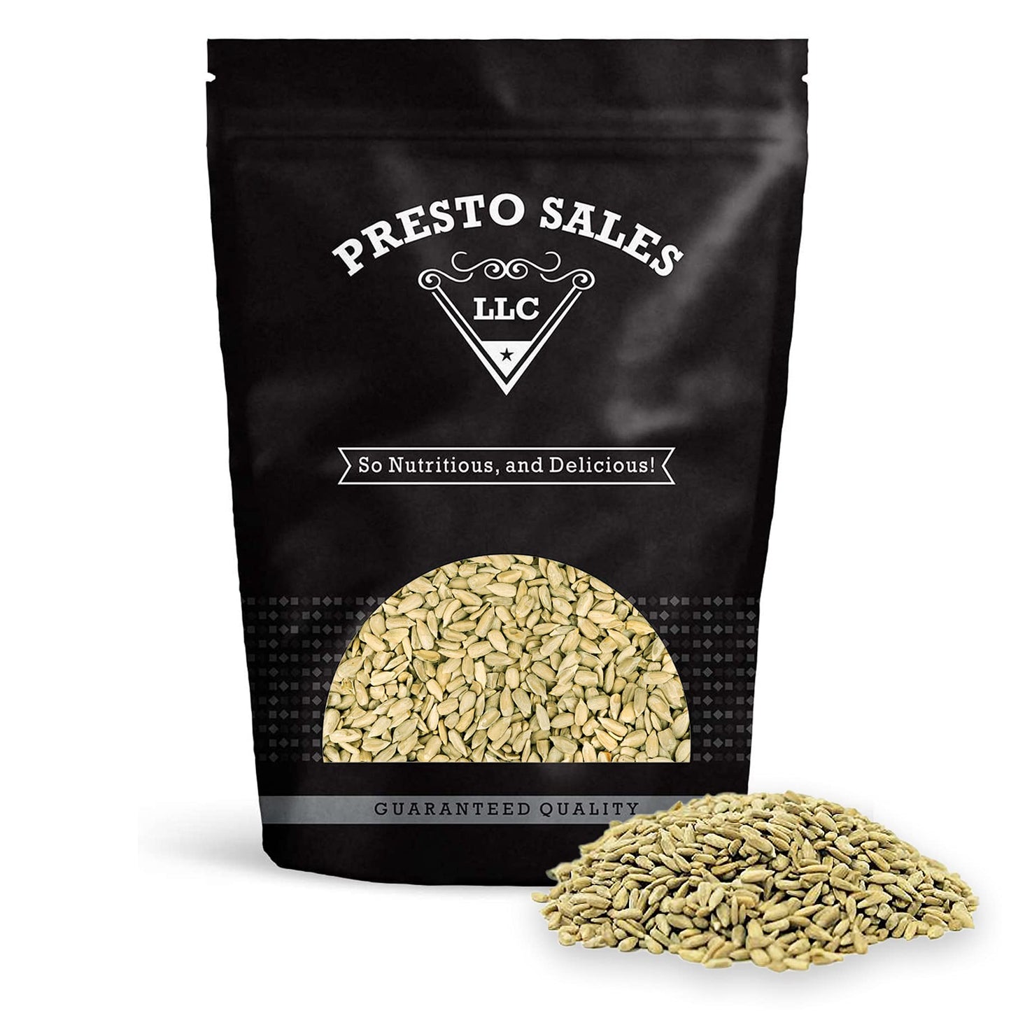 Presto Sales Raw Shelled Sunflower Seeds, Crunchy Superfood, 5 LB Resealable Pouch