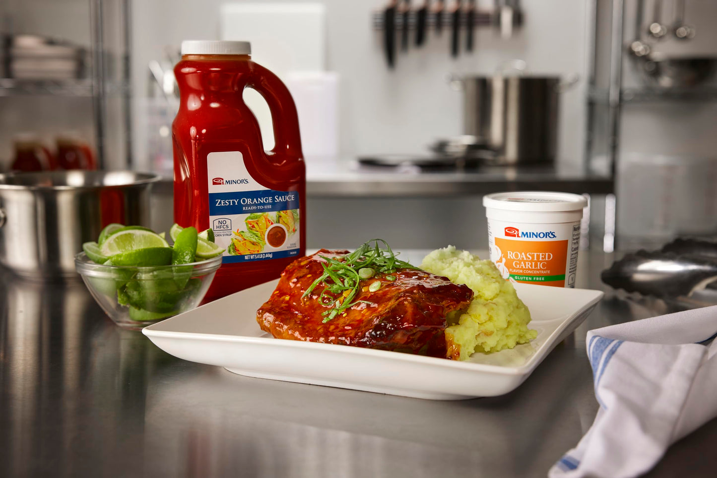 MINOR'S Zesty Orange Sauce - 5.4 lbs Stir Fry Sauce & Glaze for Chicken & Seafood - Bulk Bottle (Pack of 1)