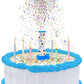 BEST PARTY EVER! Confetti Candle Cake Topper, Edible Sprinkles, 2-Pack, Blue