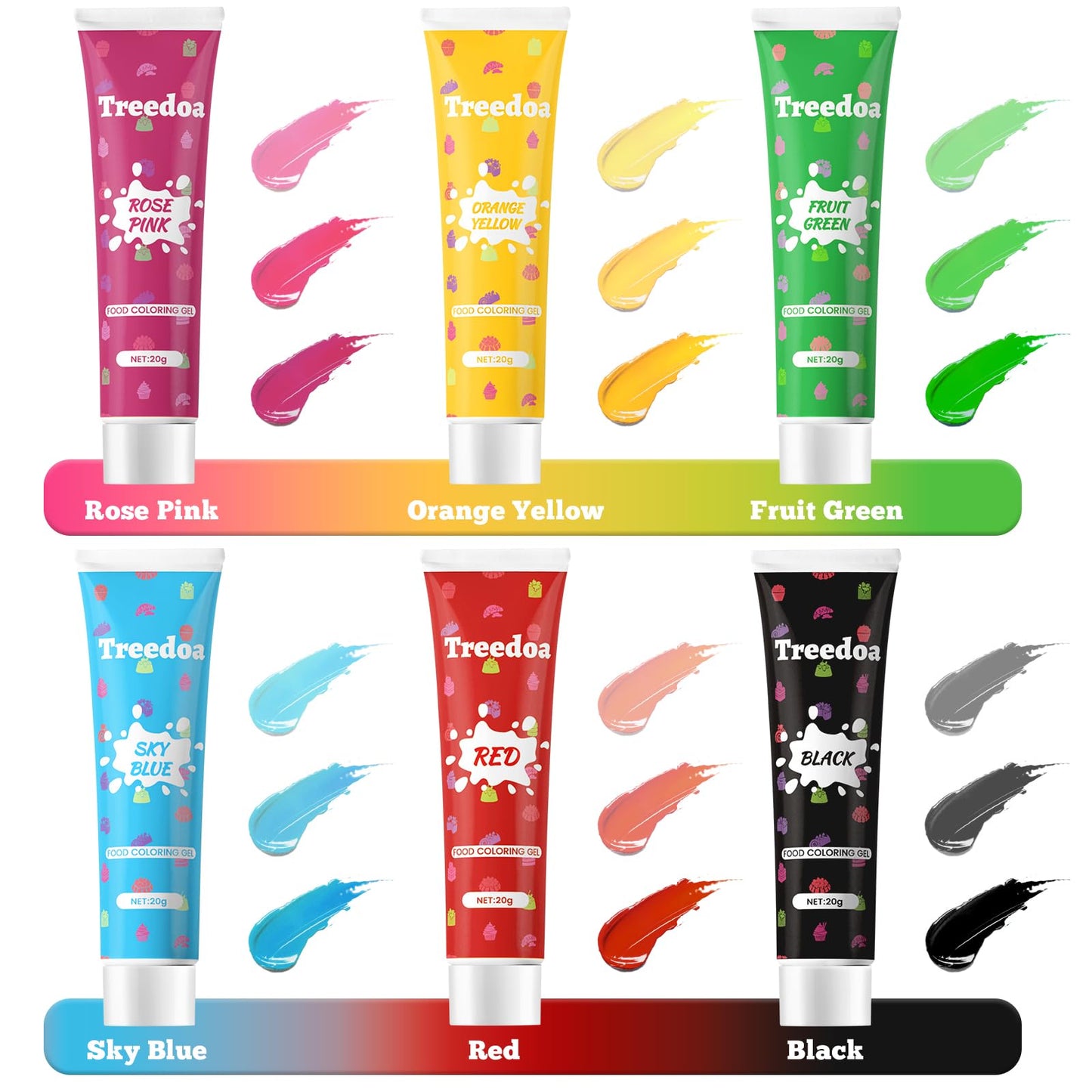 Food Coloring Gel Cake Decorating Set, Food Grade Food Dye Highly Concentrated Pro-Grade Edible Liquid For Baking,Easter Eggs,Ic