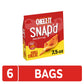Cheez-It Snap'D Cheese Cracker Chips, Thin Crisps, Lunch Snacks, Double Cheese, 45Oz Case (6 Bags)