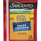 Sargento Ultra Thin Natural Sharp Cheddar Sliced Cheese, 18 slices