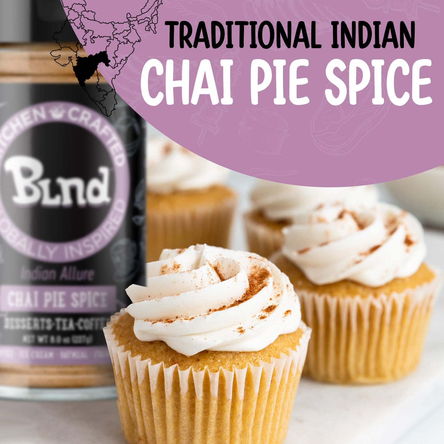 KITCHEN CRAFTED BLND Chai Spice Blend, Traditional Indian Masala Chai, 8 oz