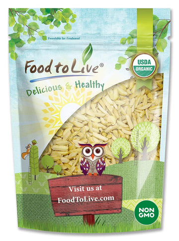 Food to Live Organic Blanched Slivered Almonds, 1 Pound - Non-GMO, Raw, Unpasteurized, Unsalted, Vegan, Keto, Paleo, Kosher, Hig