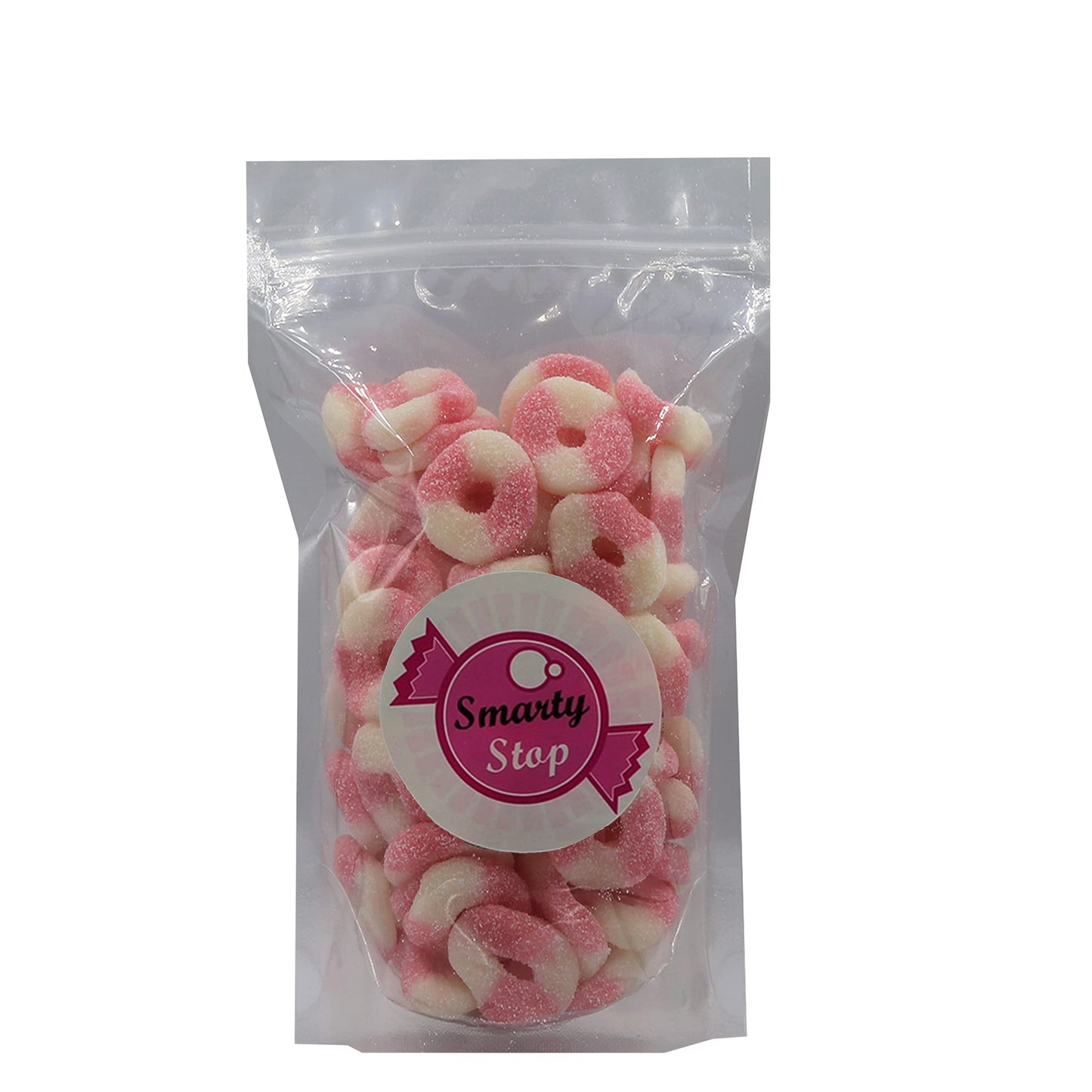 Smarty Stop Mini Sour Gummy Rings Candy GummiRoos (Pink Lemonade, 2.2 Pound (Pack of 1))