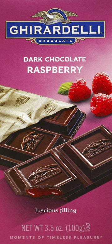 Ghirardelli, Dark Chocolate Raspberry Bar, 3.5 Oz