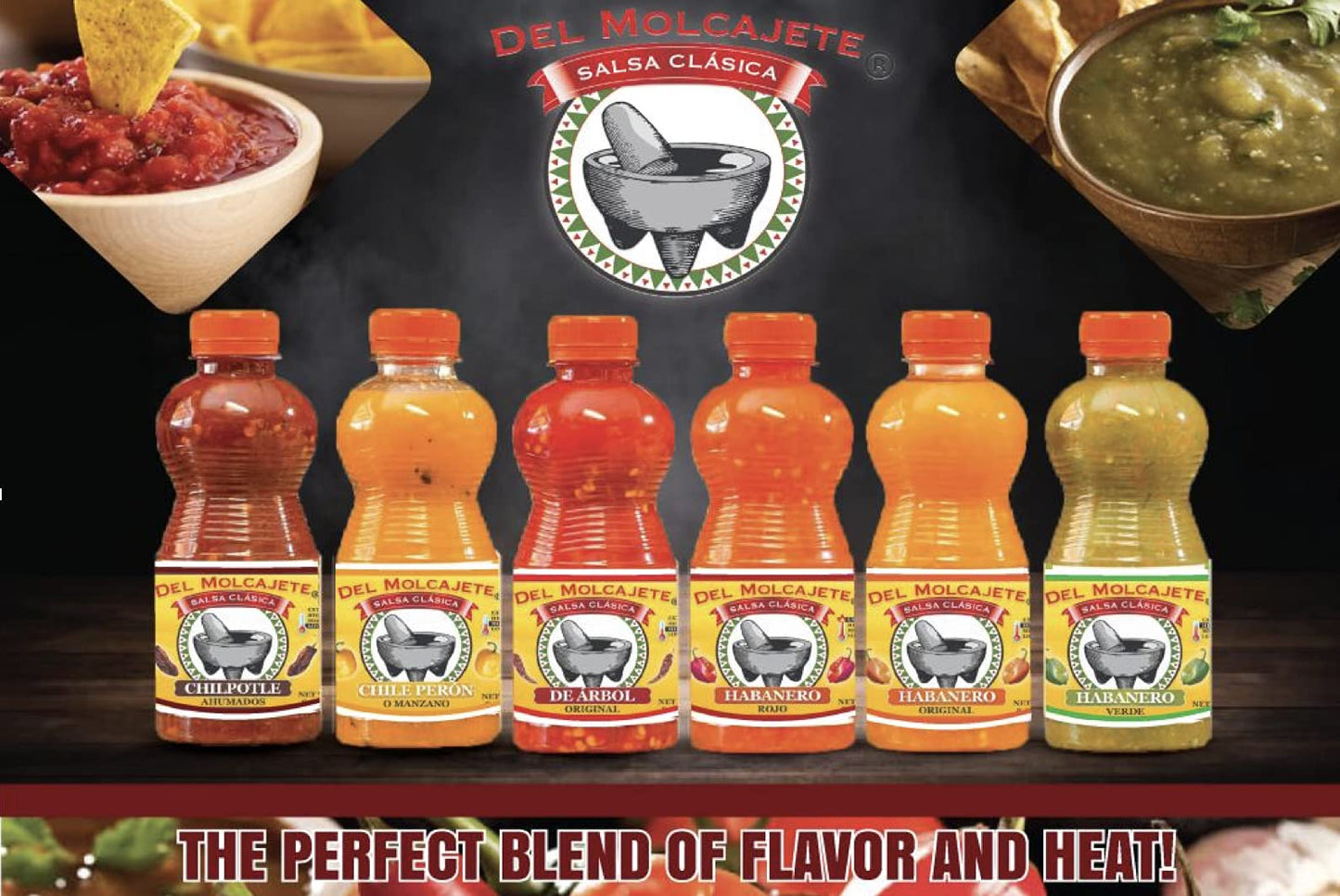 Del Molcajete Habanero Verde Salsa Clasica 12-Pack