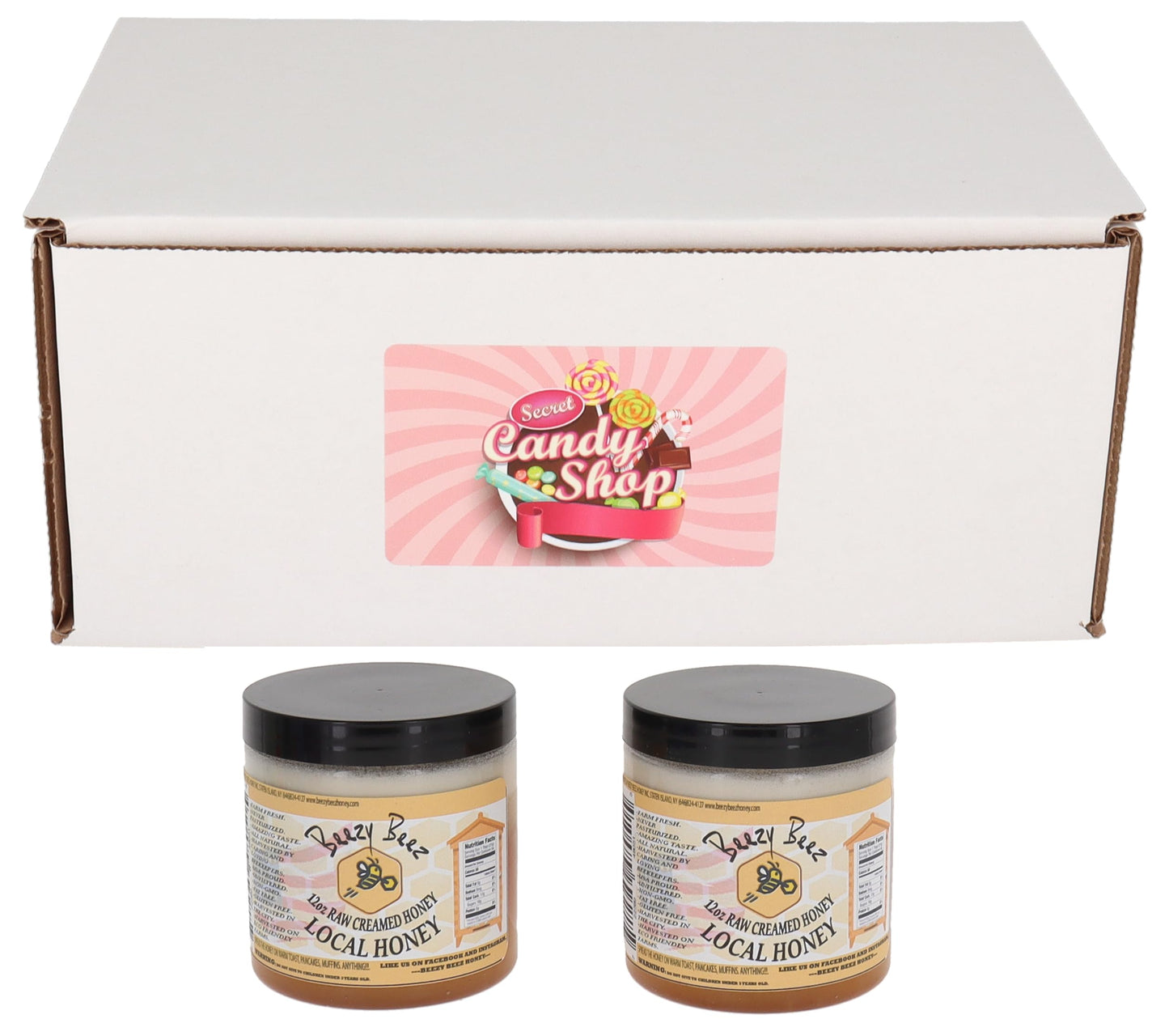 Beezy Beez Raw Creamed Honey Local Honey (Pack Of 2) (12Oz Jar)