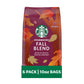 Starbucks Ground Coffee, Medium Roast, 100% Arabica, Fall Blend, 6 Bags (10 Oz Each)