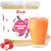 Fanale Lychee Popping Boba Pearls, Vegan, Non GMO, Gluten Free, Fat Free, Perfect for Bubble Tea, Smoothies, Ice Cream, Desserts