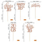 Rssta i Cupcake Toppers 30 Pack Glitter Happy 16th Birthday Rose Gold Paper Model XM087