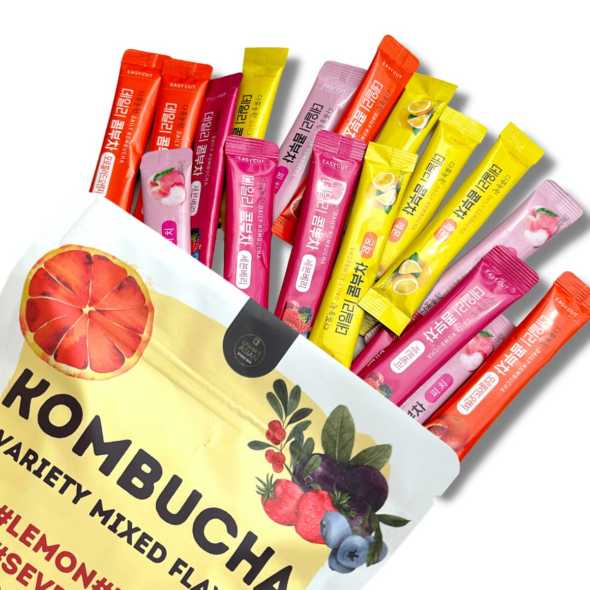 Garden Kombucha Tea, 4 Flavor/20 Sachets (100G/3.52Oz) Probiotics, Prebiotics, Sugar Free, Diet Tea, Healthy Drink Variety Pack