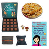 Bogatchi Complete Rakhi Gift Hamper, Rakhi With Dry Fruits For Brother And Rakhi With Chocolates180G + Free 2 Rakhi+ Free Roli 