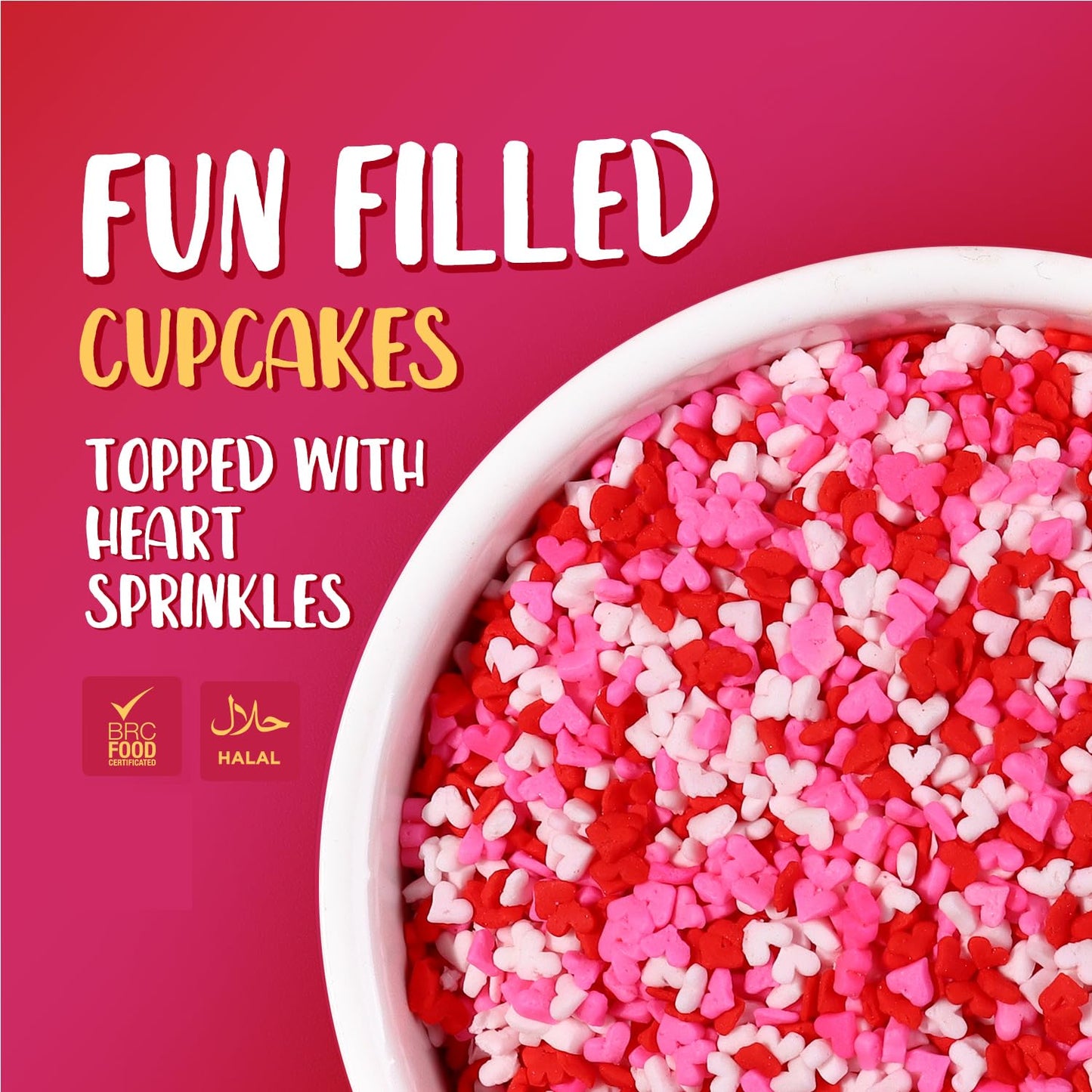 Heart Sprinkles For Cake Decorating, Valentine Sprinkles, Edible Pink And Red Sprinkles For Cookies, Ice Cream, Cupcake Topper,