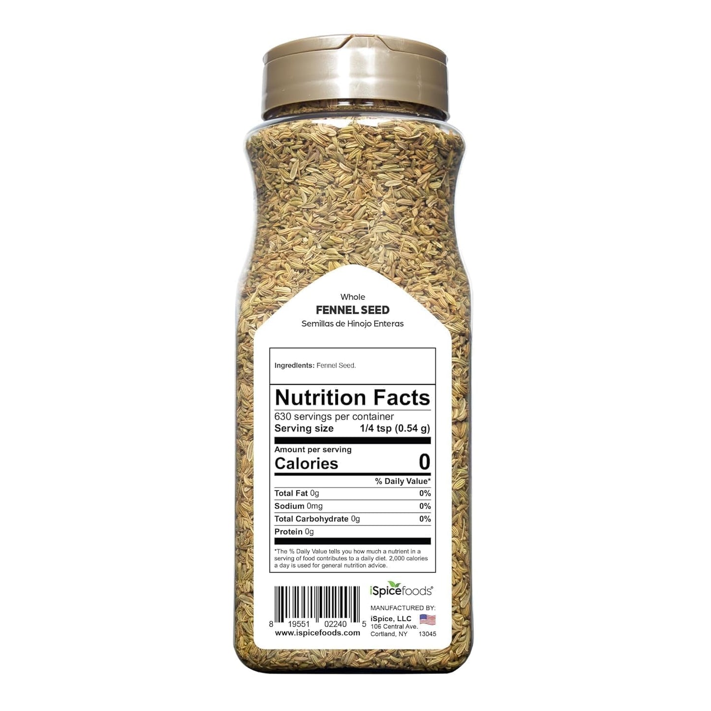Ispice | Fennel Seed | Bulk Size | Gourmet Spice | Kosher (12 Oz, Whole Fennel Seed)