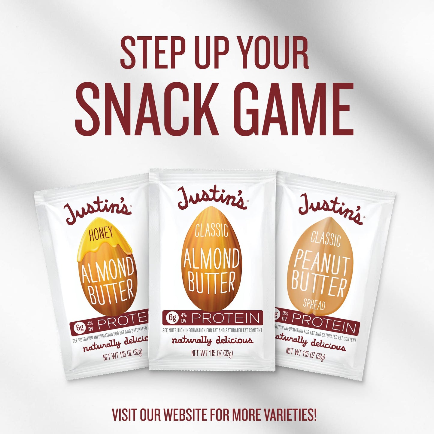Justins Classic Almond Butter Squeeze Packs, Gluten-Free, 1.15 Ounce (Pack of 10)