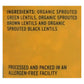 Truroots Organic Accents Sprouted Lentil Trio, 8 Ounce - 6 Per Case.6