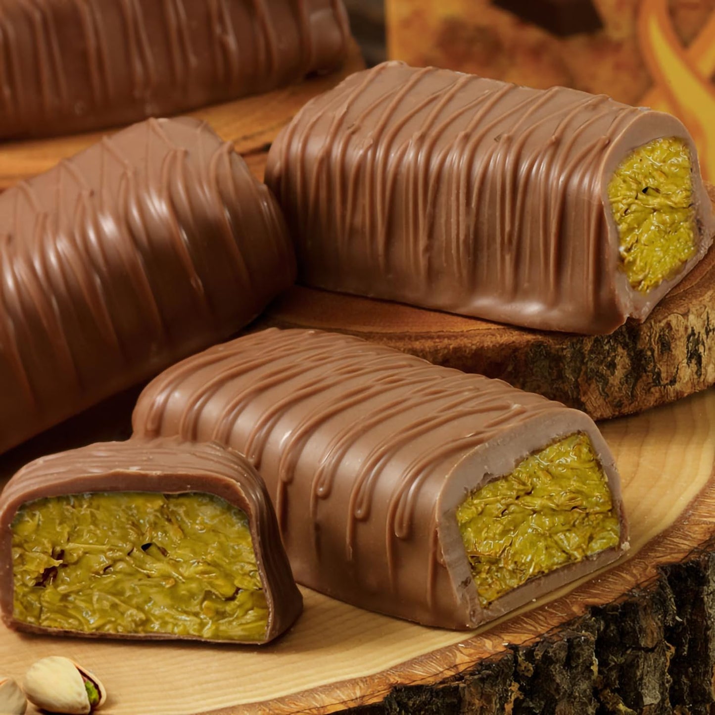 Dubai Chocolate Bar Pistachio Knafeh - Luxury Rich Milk Chocolate, Individually Wrapped Fresh, Premium Pistachio Cream Kataifi F