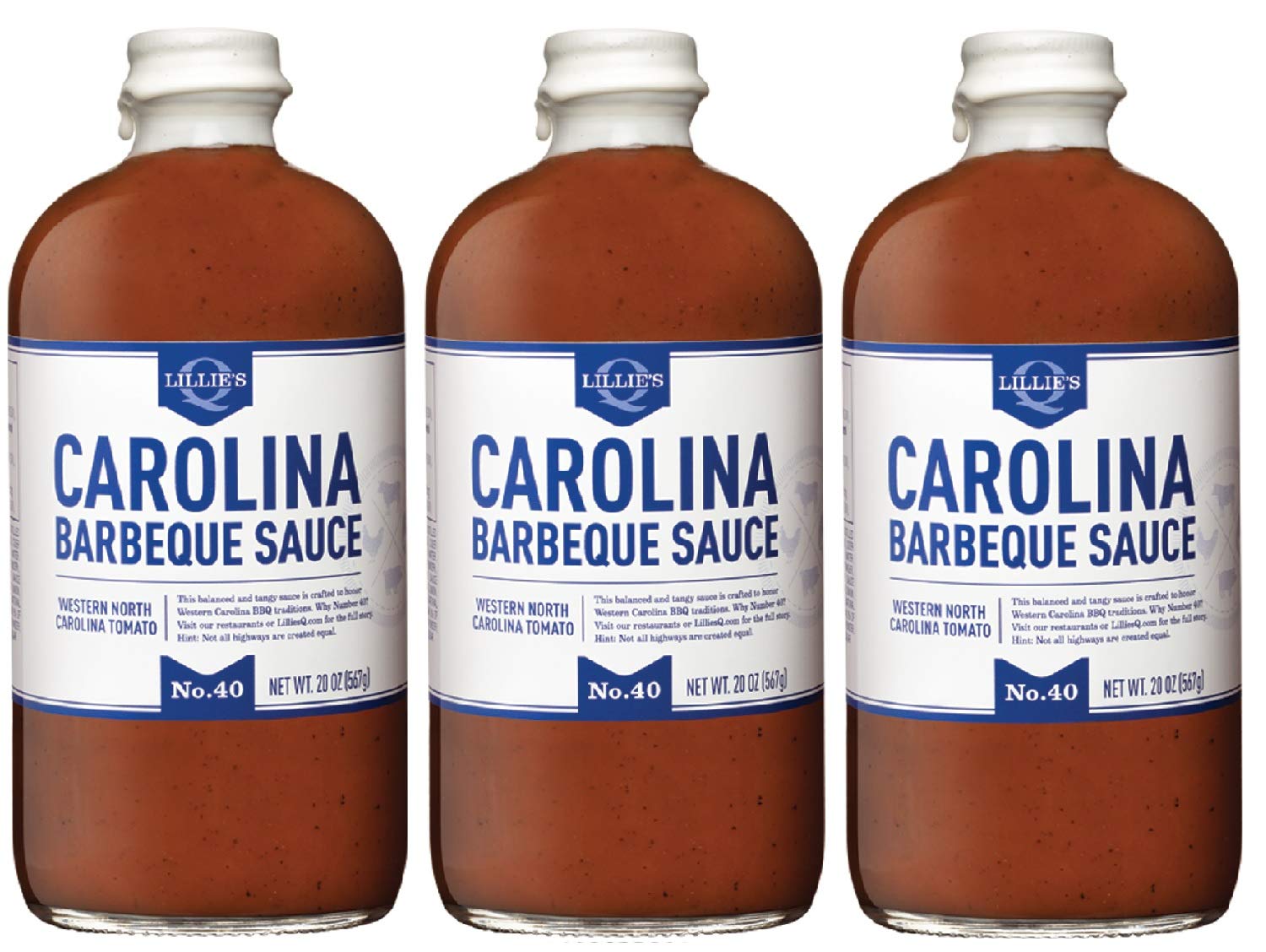LILLIE'S Q BARBEQUE SAUCE, 3 PACK, CAROLINA