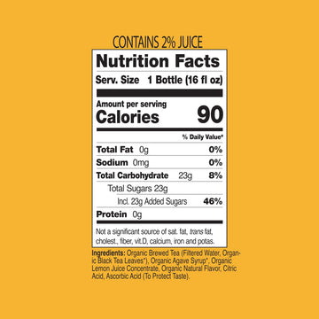 Just Ice Tea Organic Iced Tea, 16 Fl Oz Glass Bottles (Half Tea & Half Lemonade, Pack Of 12)