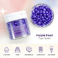 Dazzjoy Edible Pearl Purple Sugar Sprinkles, 130G/4.58Oz, Purple Ball Pearls Sprinkles For Cake Decorating, Cupcake Toppers, Edi