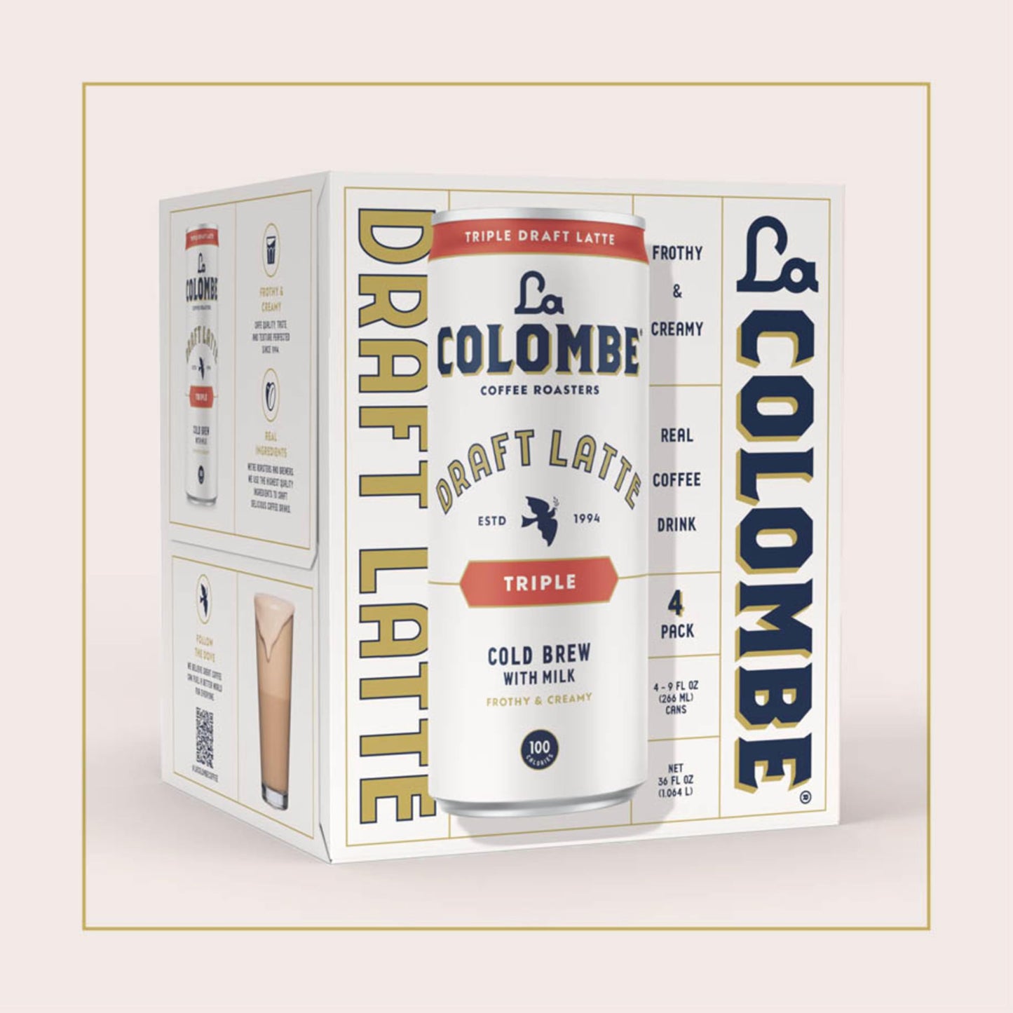 La Colombe Triple Draft Latte - 9 Fluid Ounce, 4 Count - 3 Shots Of Cold-Pressed Espresso And Frothed Milk - Made With Real Ingr