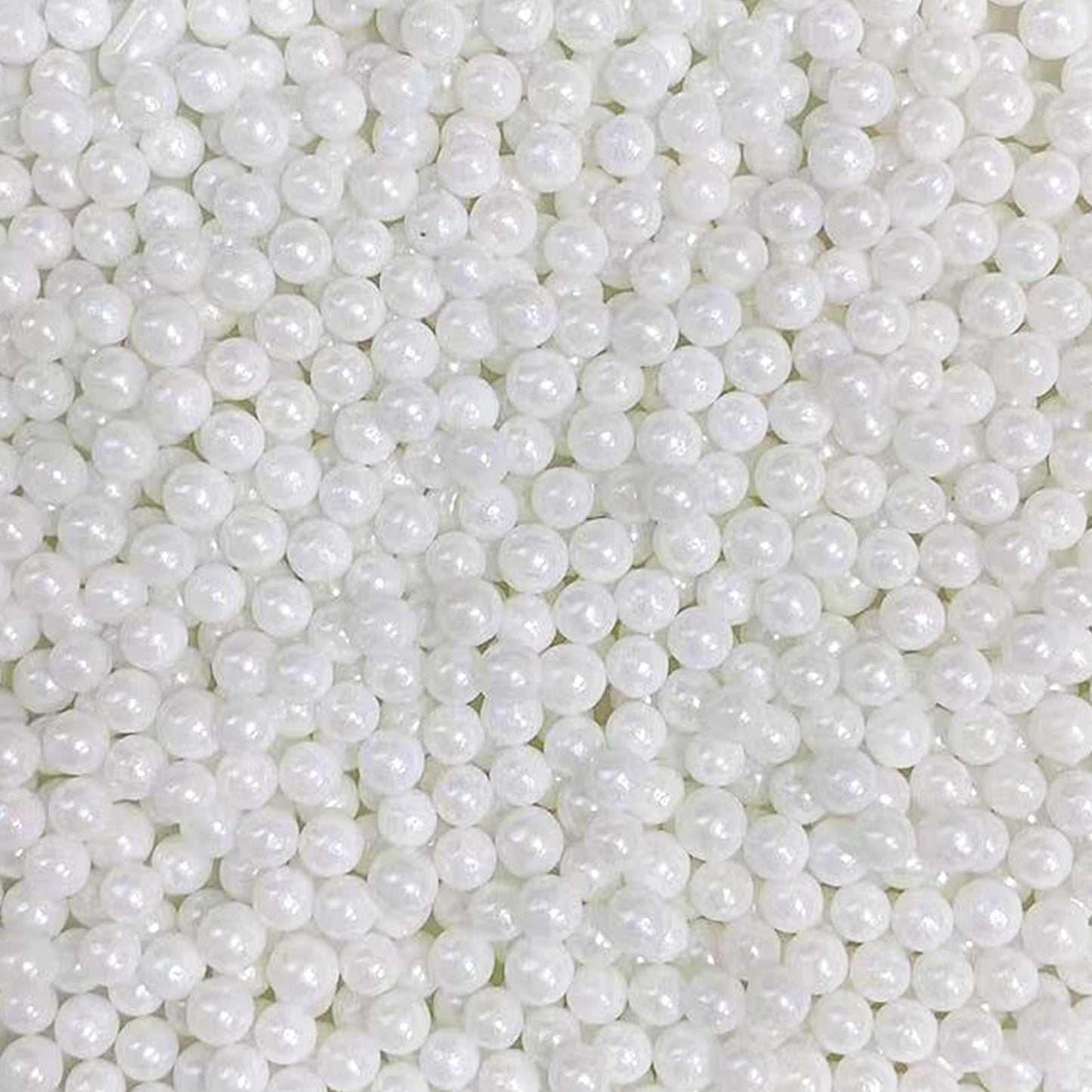 Sentovac 4Mm White Pearl Sprinkles Edible Cake Decorating Sugar Candy Cookie Cake Cupcake Topper Ice Cream Baking Decorations Ha
