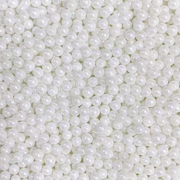 Sentovac 4Mm White Pearl Sprinkles Edible Cake Decorating Sugar Candy Cookie Cake Cupcake Topper Ice Cream Baking Decorations Ha