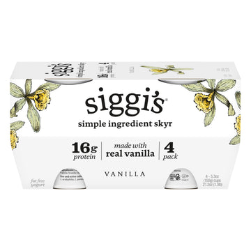 Siggis Vanilla Non Fat Yogurt 4 Pack, 21.2 OZ
