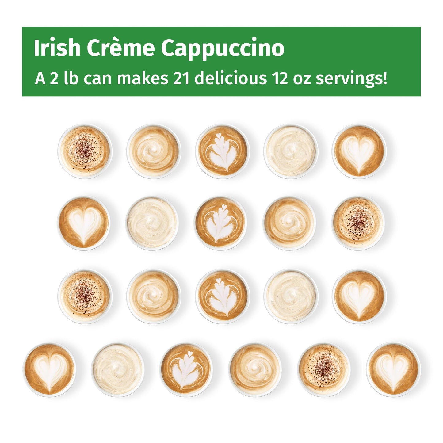 Victorian Inn Instant Cappuccino - Irish Crme Flavor - Smooth & Flavorful Coffee Mix - Perfect Hot, Cold, or Blended - Ideal as