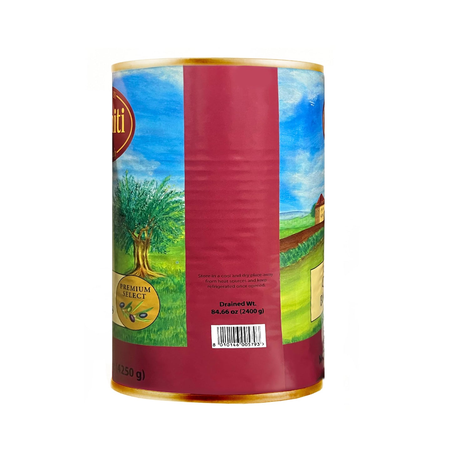 Sanniti La Bella Di Cerignola Black Olives | Premium Select | Product Of Italy, 149.91 Oz (4250G)