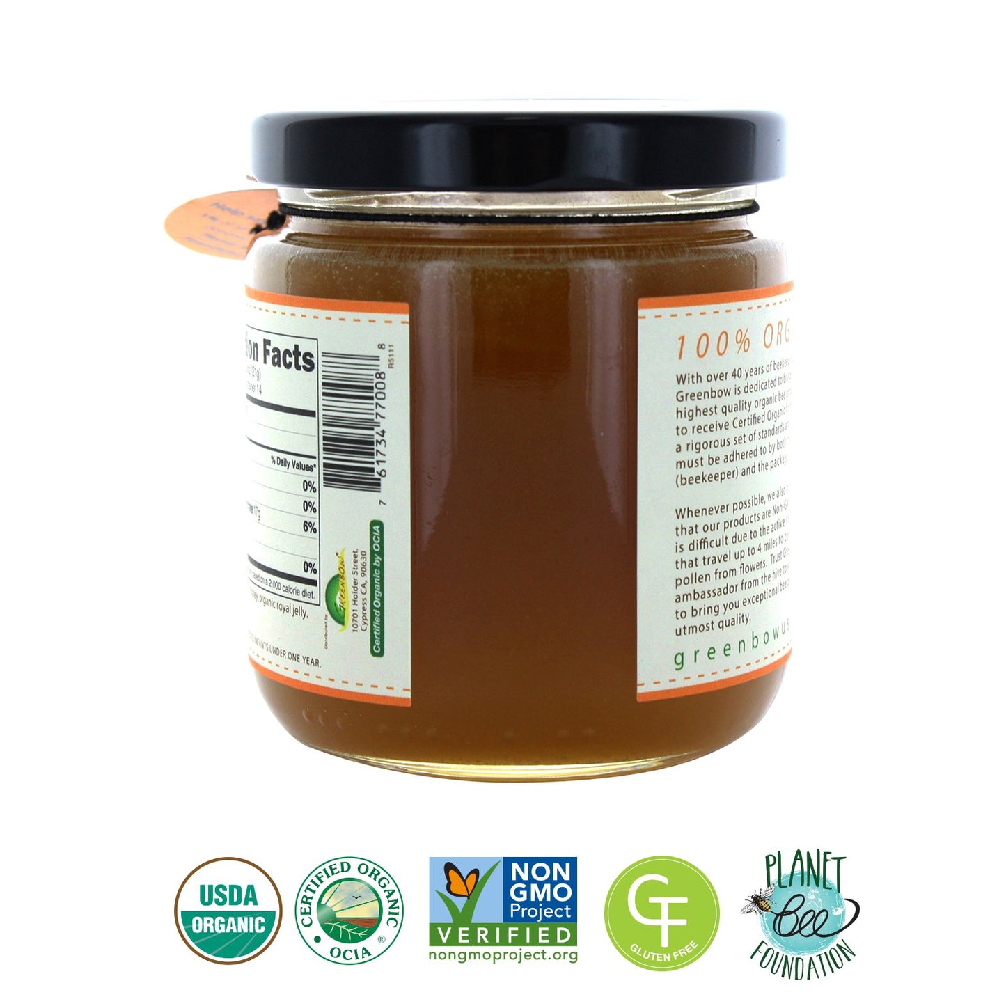 Greenbow Organic Honey With Royal Jelly 11Oz