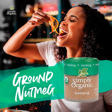 Simply Organic Ground Nutmeg, Certified Organic | 0.53 Oz | Pack Of 12 | Myristica Fragrans Houtt.12