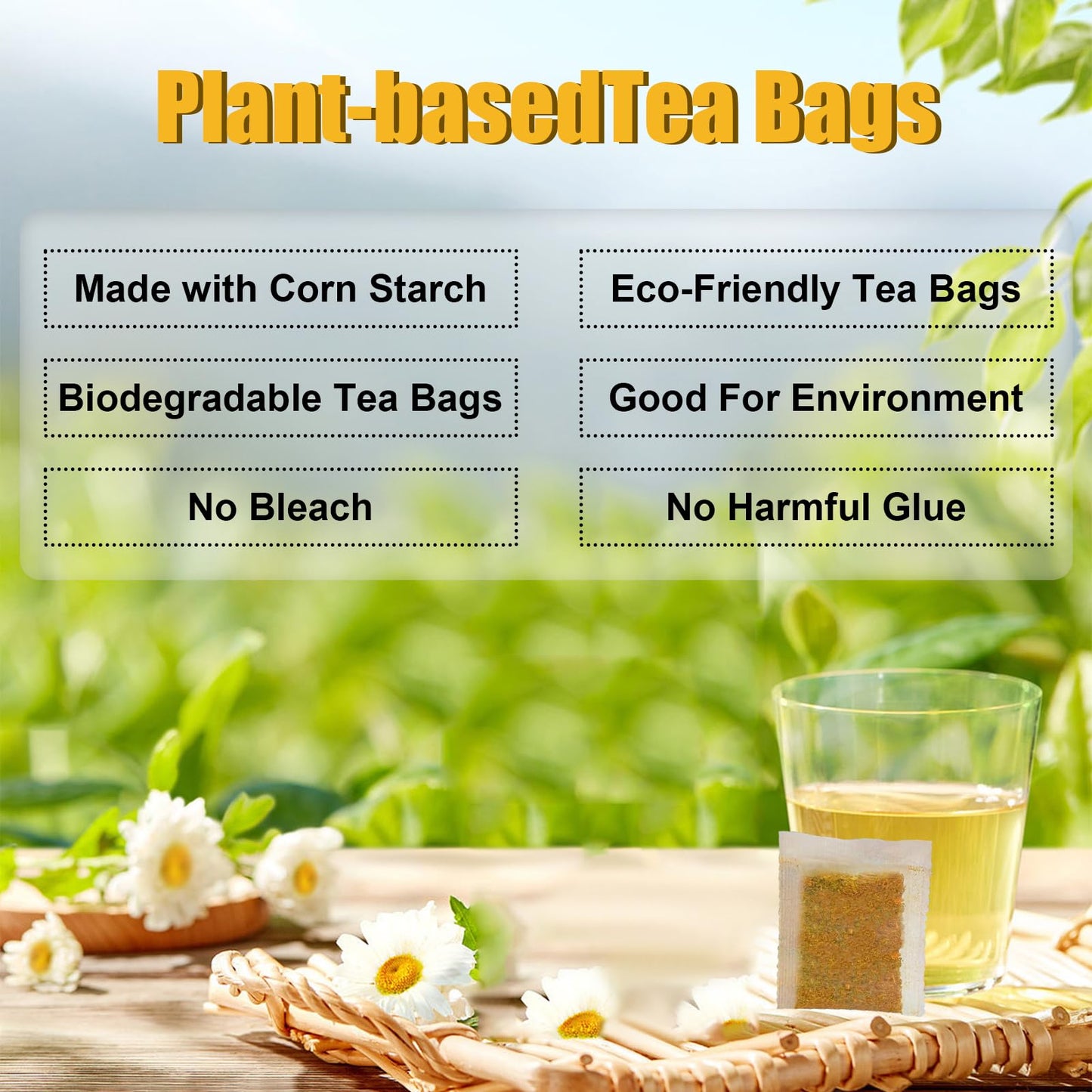 tsoneoo Premium Turmeric Ginger Cinnamon Tea Bags, 100% Natural, Caffeine-Free, 1 BOX