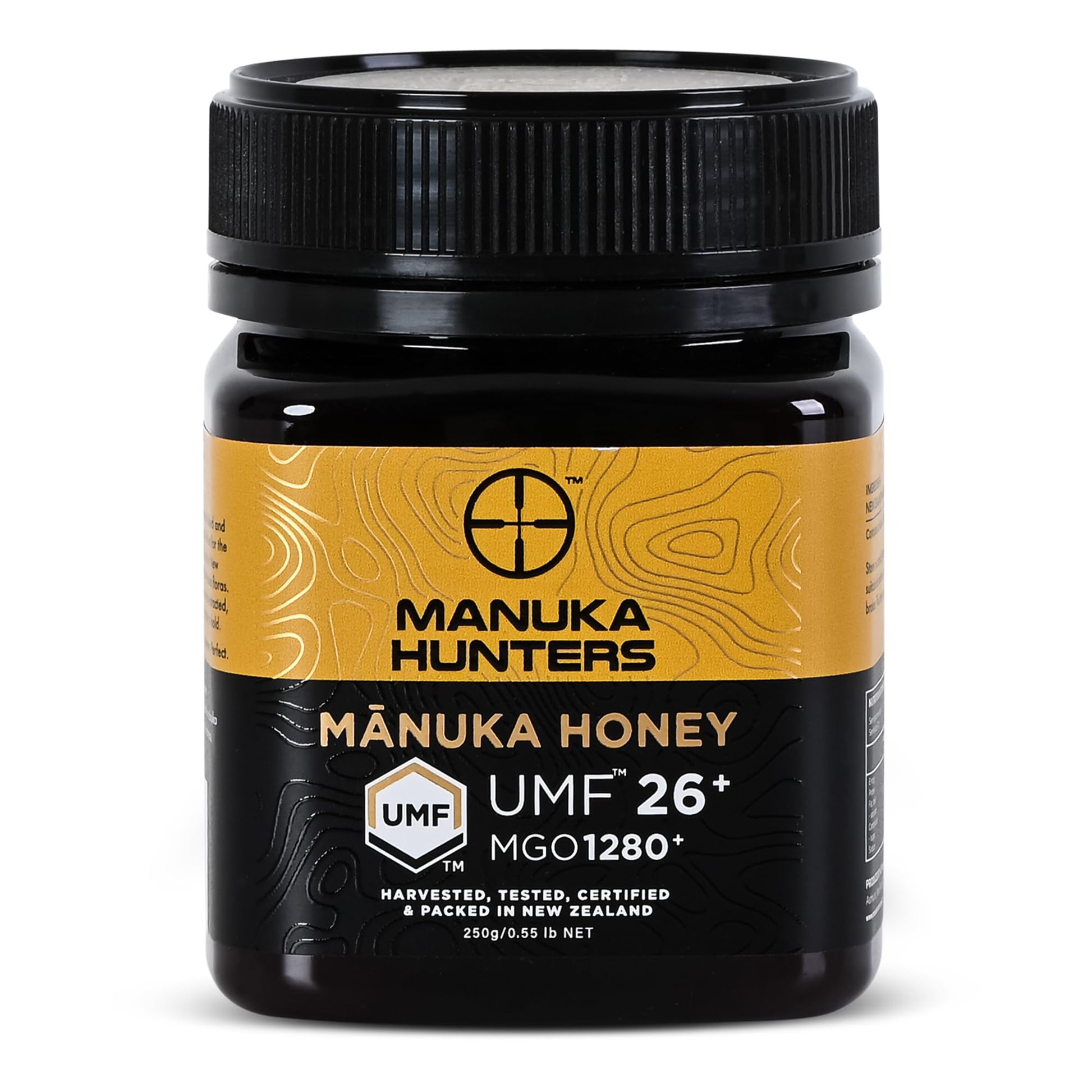 Manuka Hunters Manuka Honey UMF 26+/MGO 1280+ 100% Pure Natural Sweetener 8.8oz/250g Jar Gluten & Dairy Free