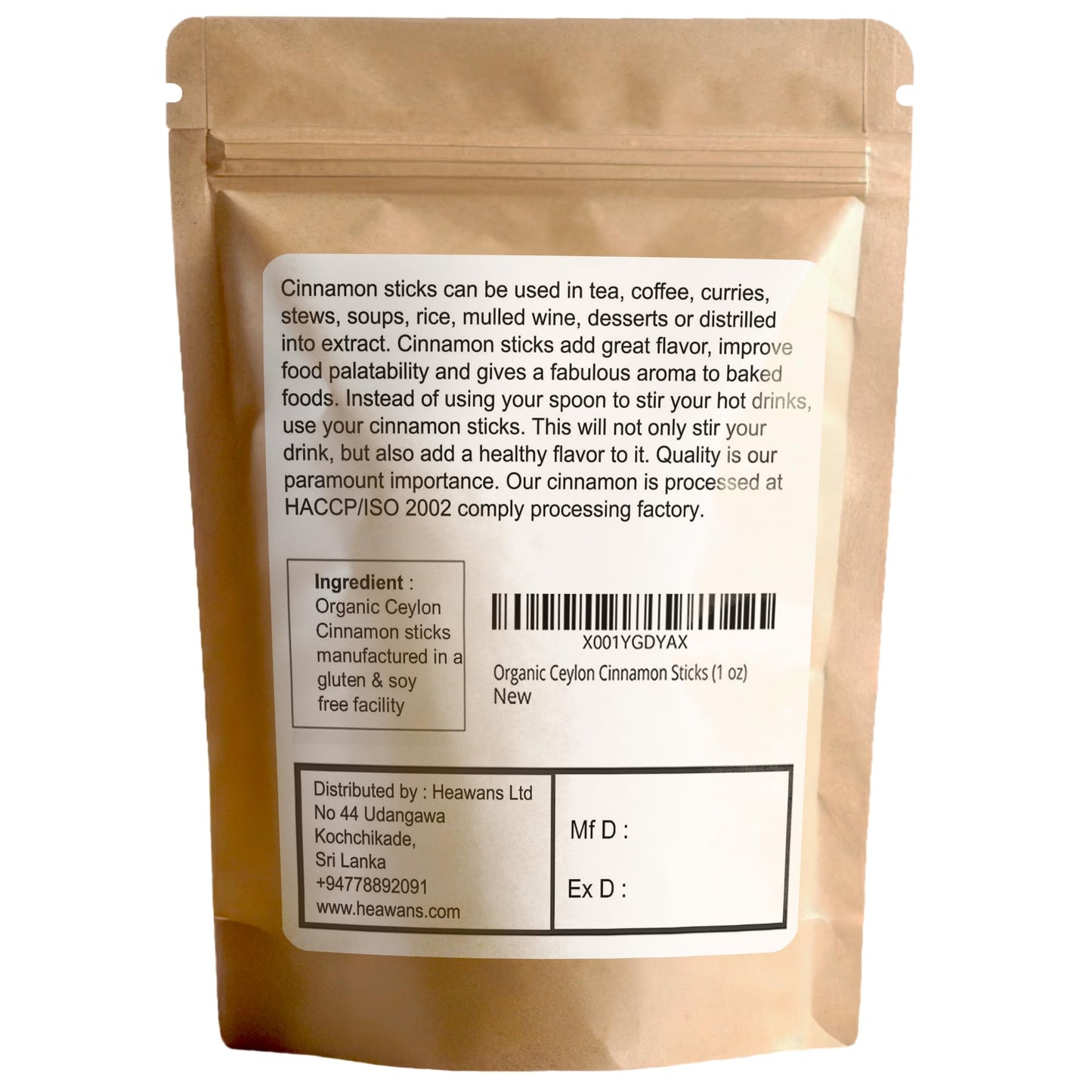 Heawans Organic Ceylon Cinnamon Sticks, 1 oz - Pure Ceylon, Not Cassia Cinnamon
