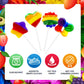 36 Pack Rainbow Flower, Colorful Butterfly, Galaxy Star & Heart Lollipop Suckers, Rainbow Swirl Lollipops Individually Wrapped B